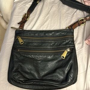 Authentic Fossil black leather purse